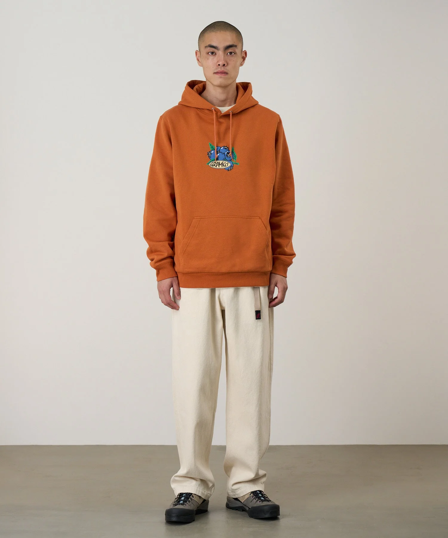 Gramicci Blueberry Hooded Sweatshirt (Orange) - Image 3