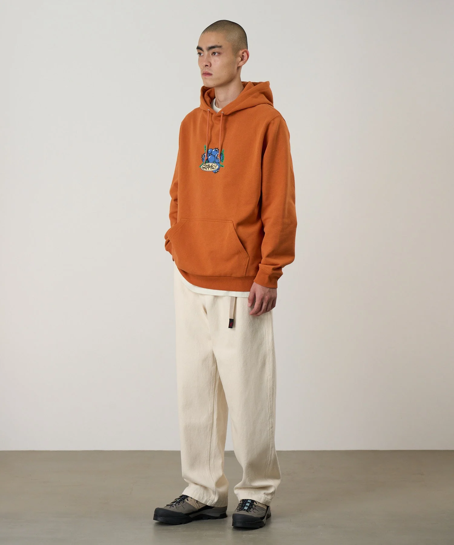 Gramicci Blueberry Hooded Sweatshirt (Orange) - Image 4