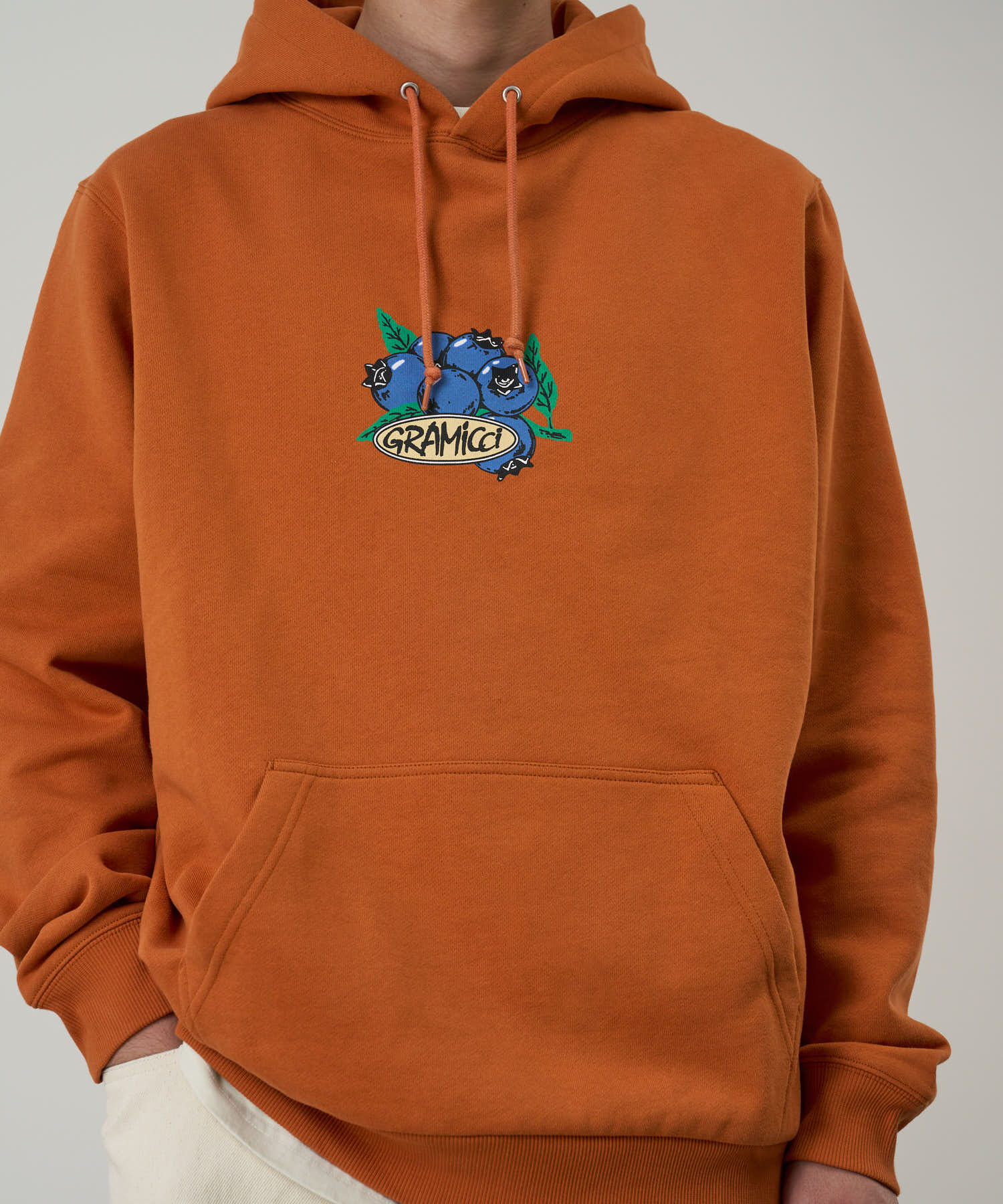 Gramicci Blueberry Hooded Sweatshirt (Orange) - Image 6