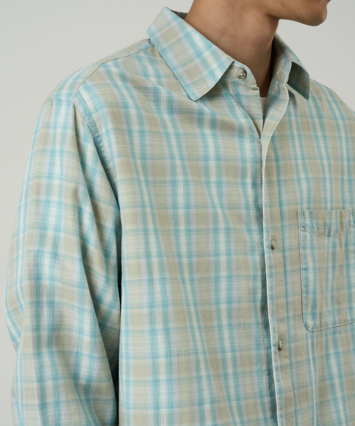 Gramicci Checkered Ombre Shirt (Blue) - Image 3