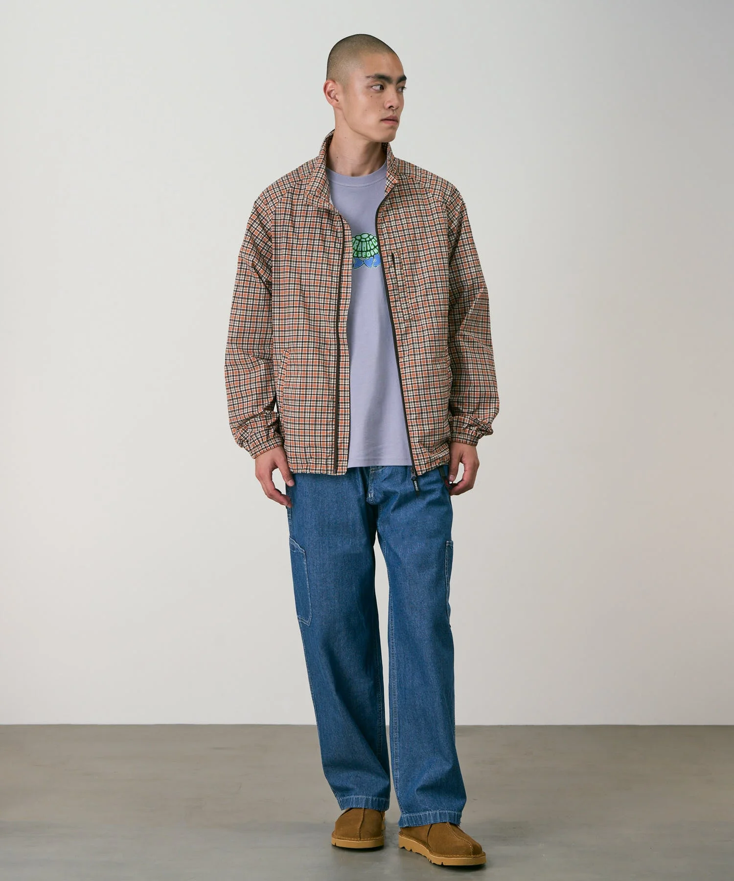 Gramicci Checkered Shell Jacket (Brick Check) - Image 2