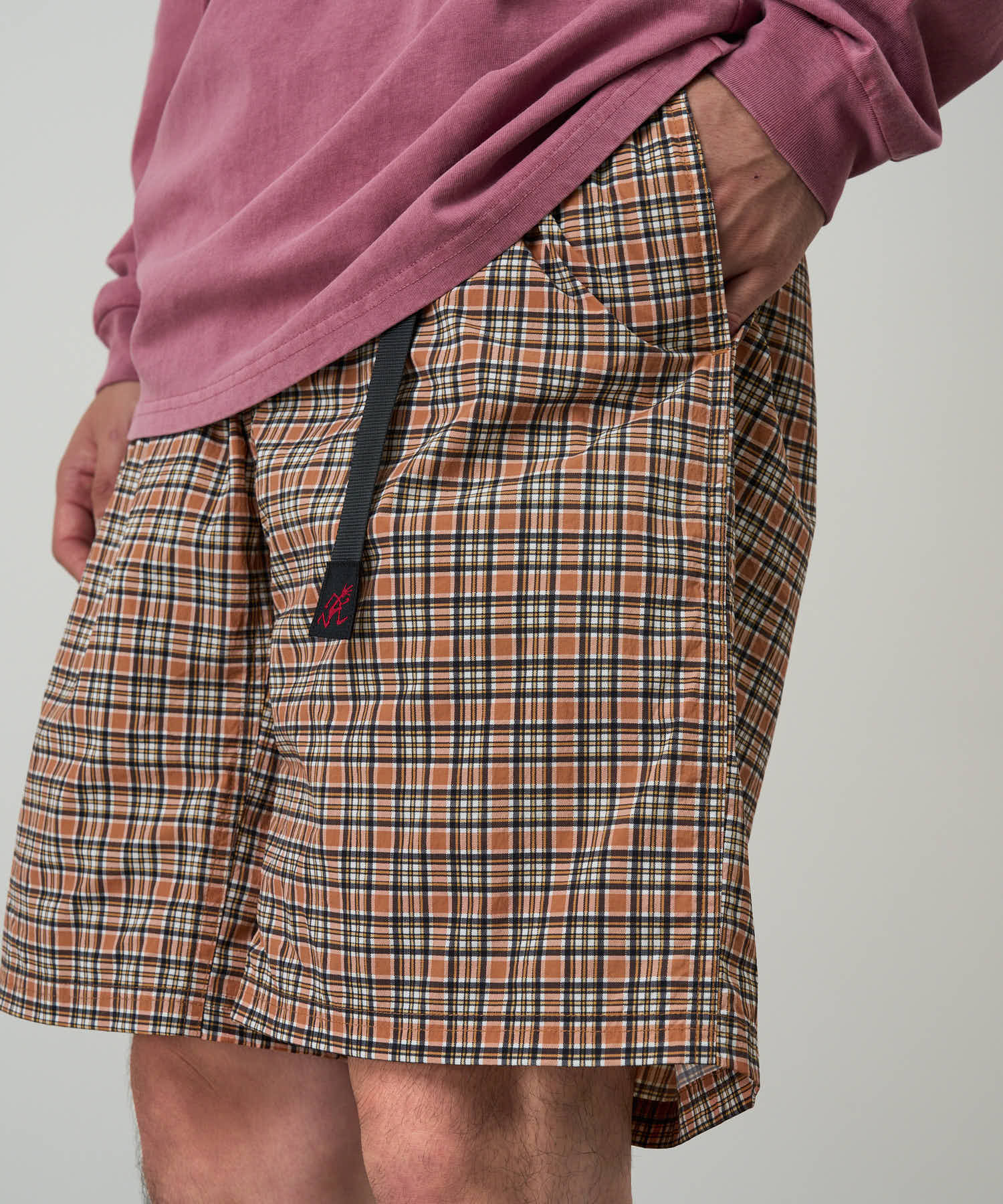 Gramicci Checkered Shell Shorts (Brick Check) - Image 8