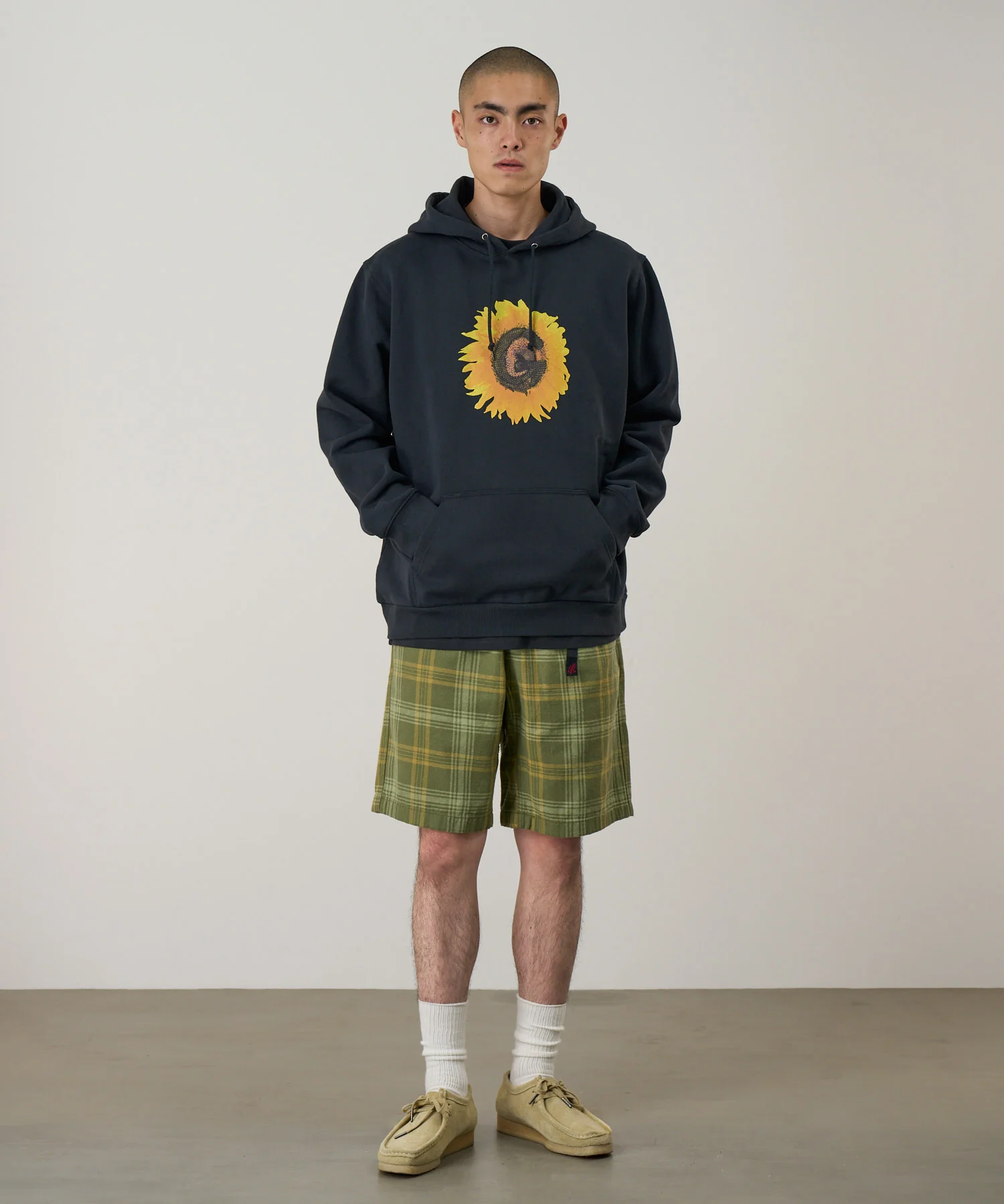 Gramicci G-Flower Hooded Sweatshirt (Vintage Black) - Image 2