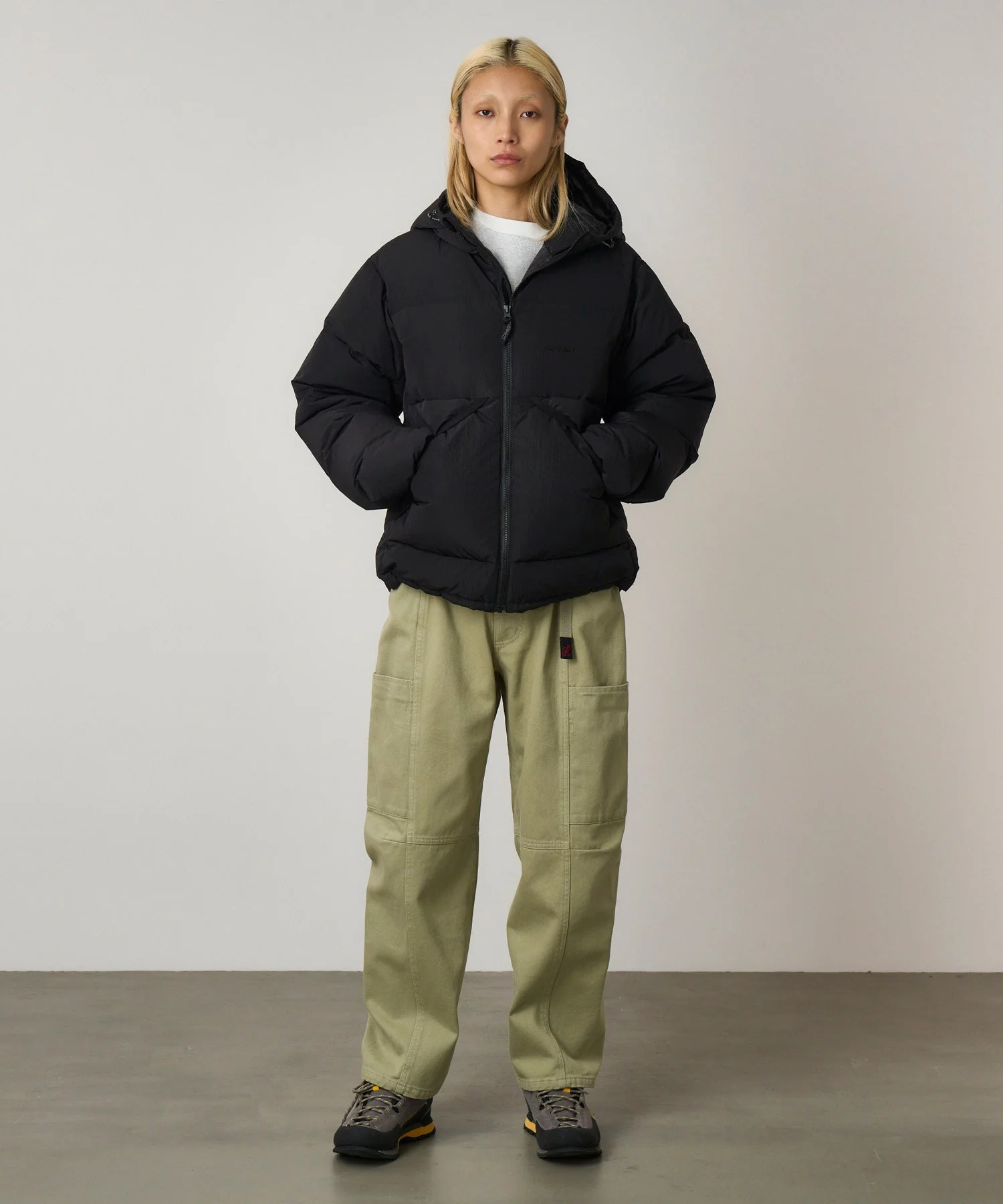 Gramicci Hooded Down Puffer Jacket (Black) - Image 2