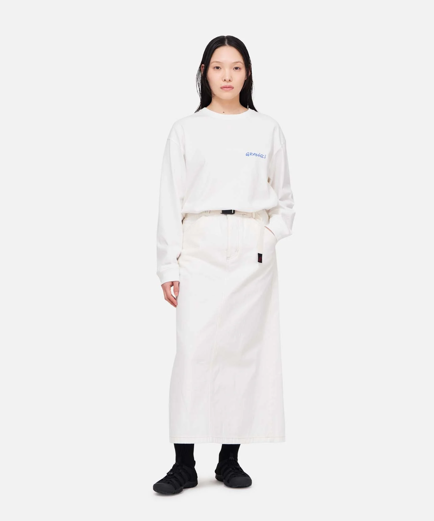 Gramicci Japanese Denim Skirt (Stone) - Image 2
