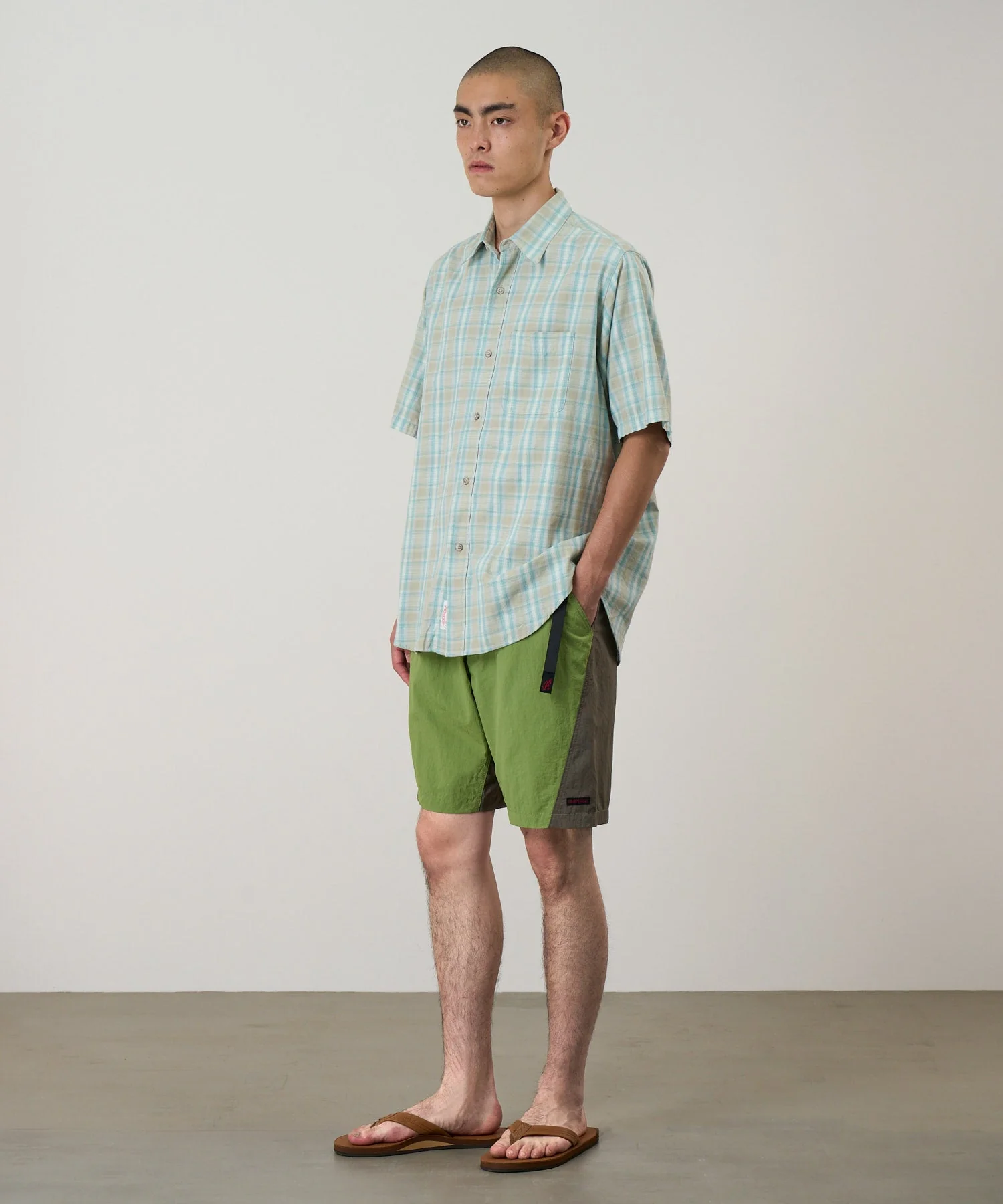 Gramicci Nylon Block Shorts (Jade Green) - Image 5