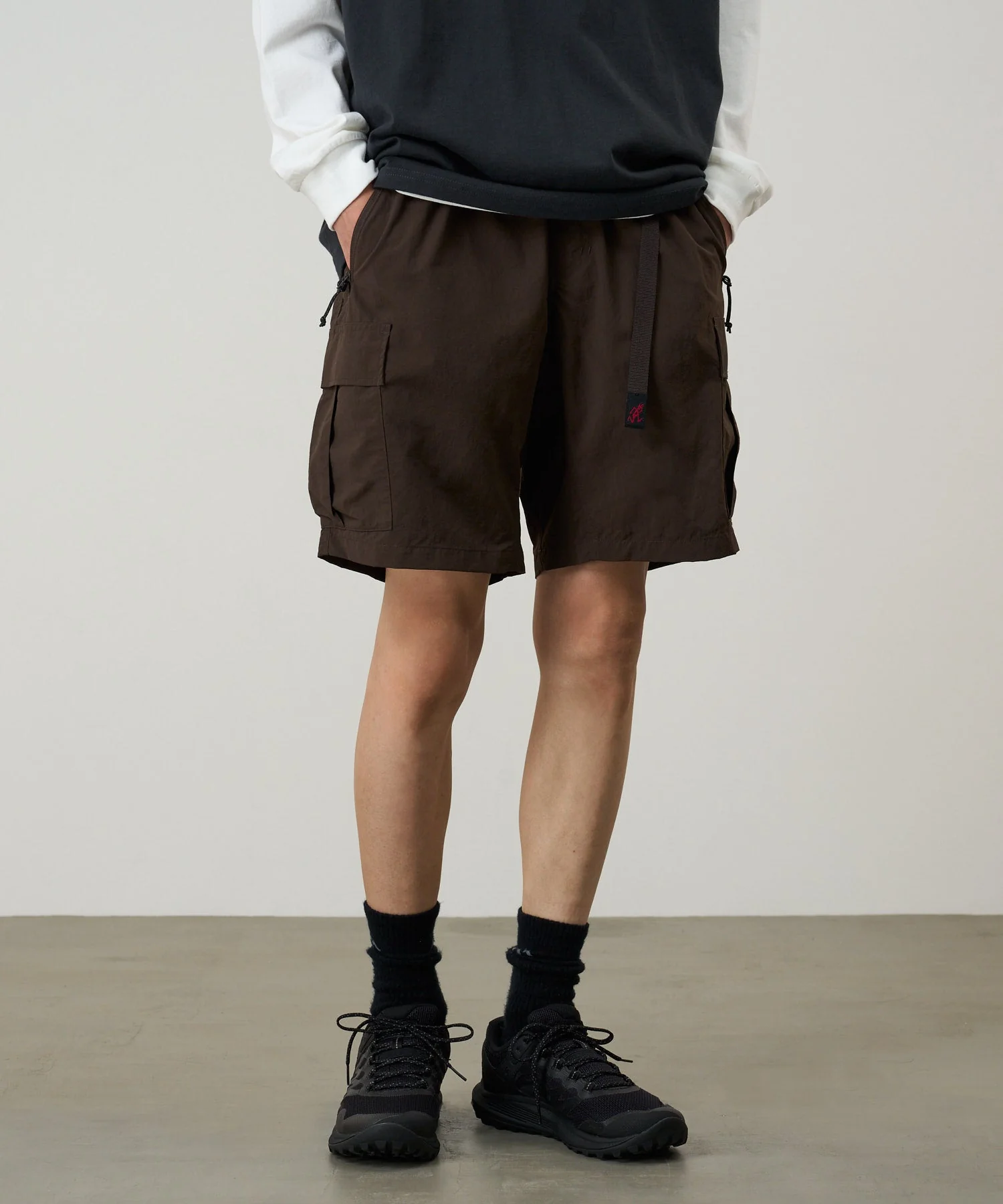 Gramicci Nylon Explorer Cargo Shorts (Chocolate) - Image 3