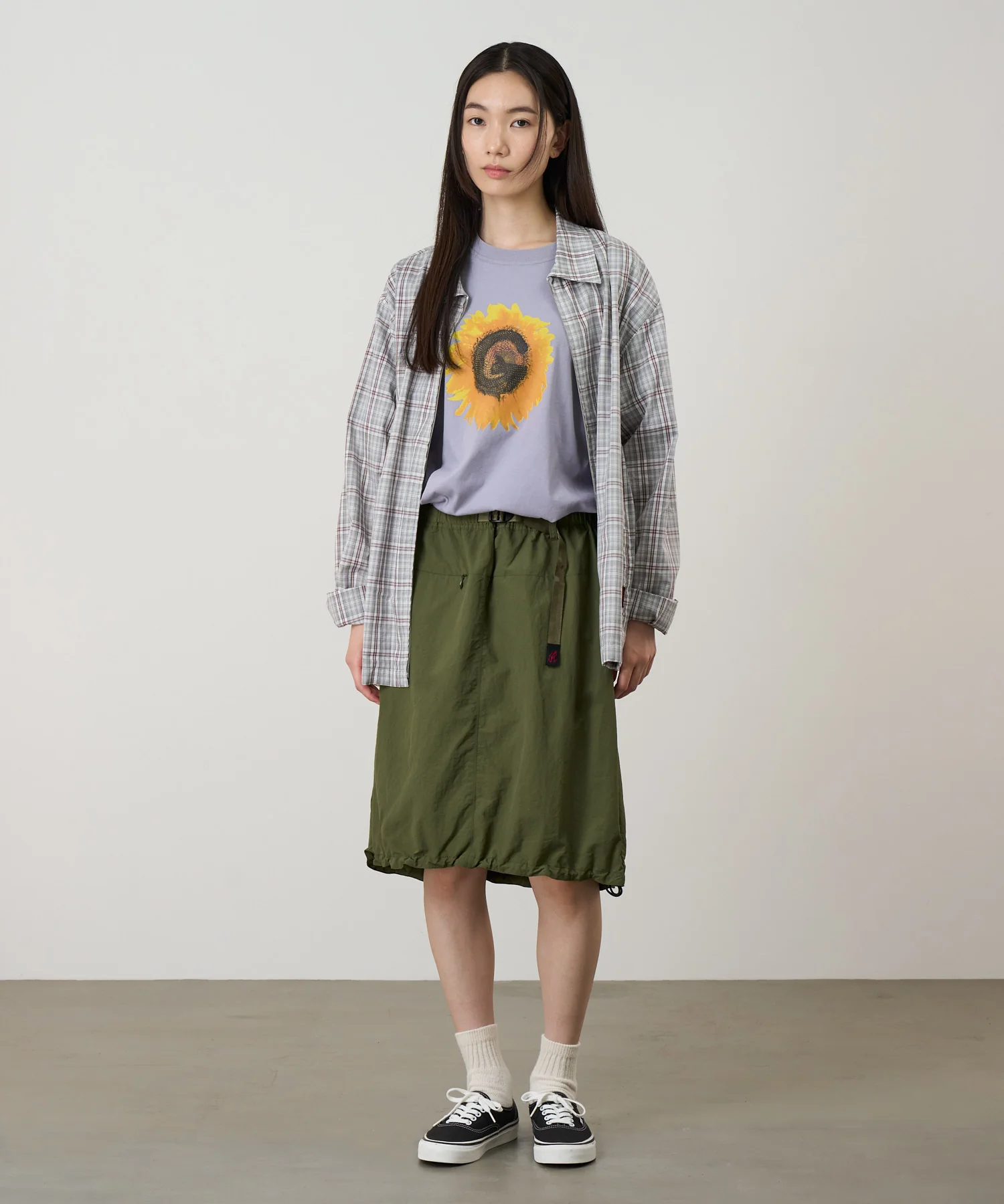 Gramicci Nylon Packable Midi Skirt (Olive) - Image 7