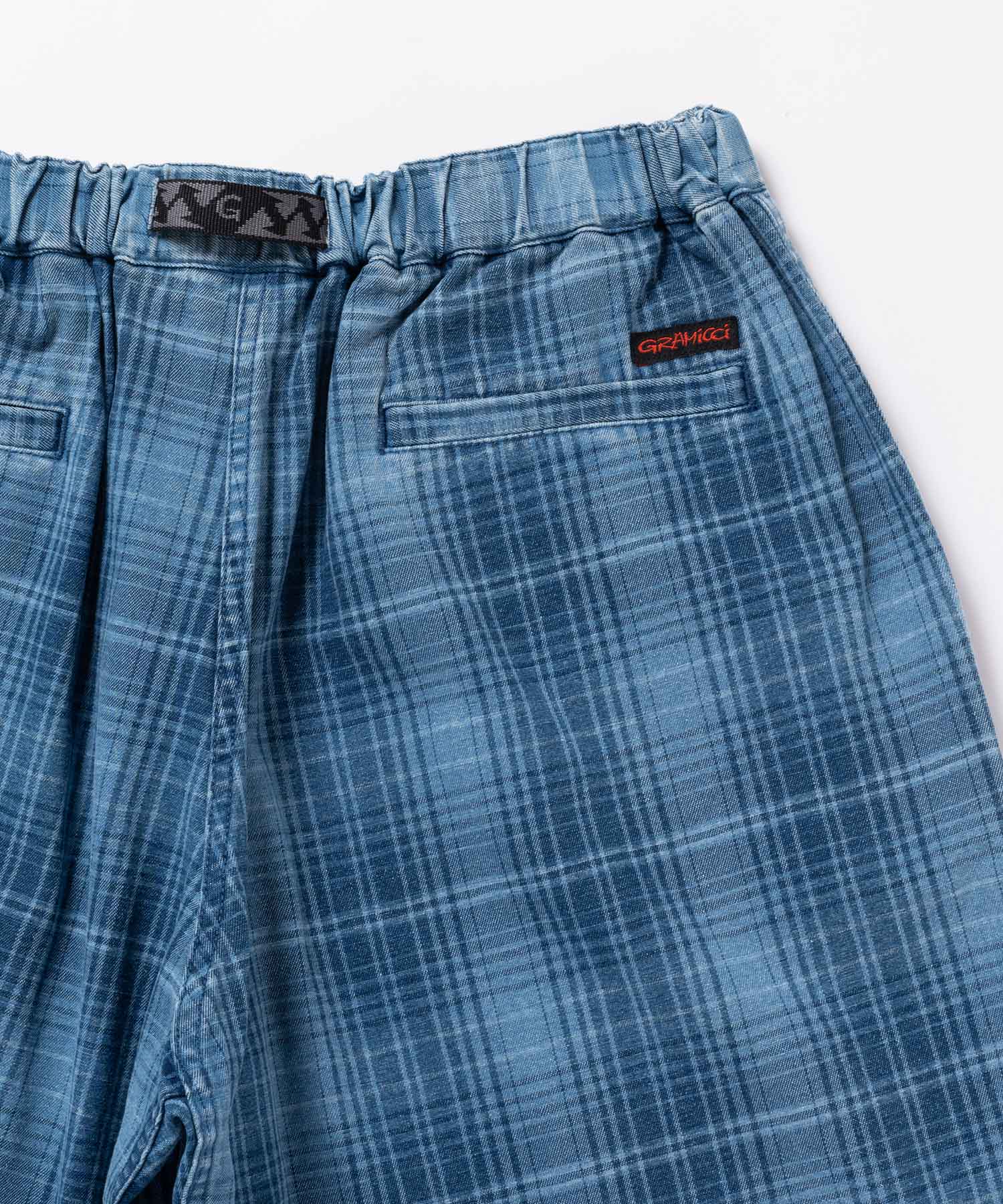 Gramicci O.G. Denim Lagoon Shorts (Indigo Checkered Plaid) - Image 11