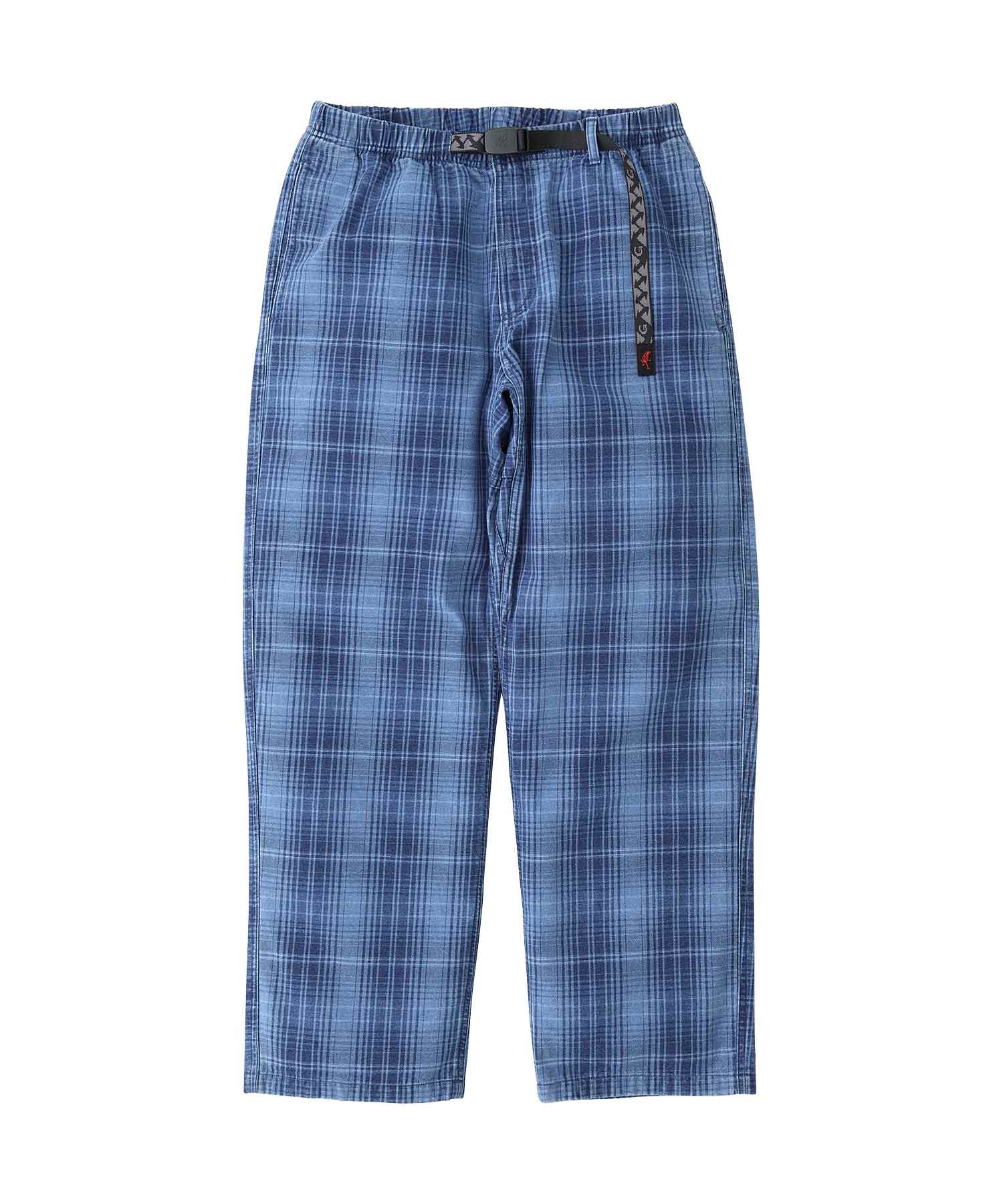 Gramicci O.G. Denim Plaid Pants (Indigo Checkered Plaid)