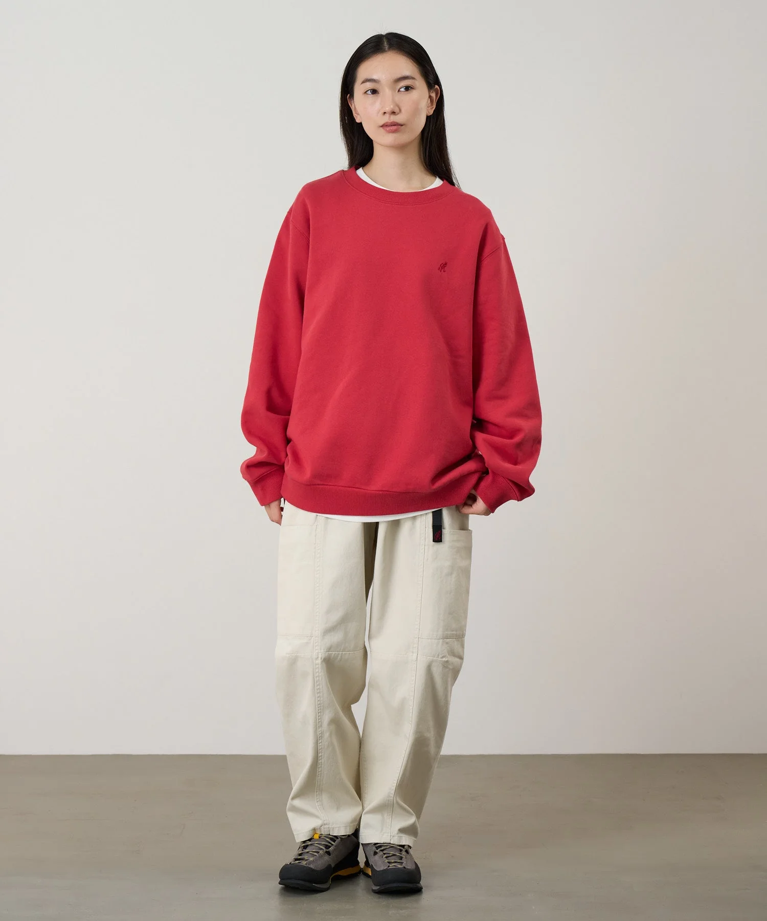 Gramicci One Point Crew Sweatshirt (Crimson Red) - Image 2