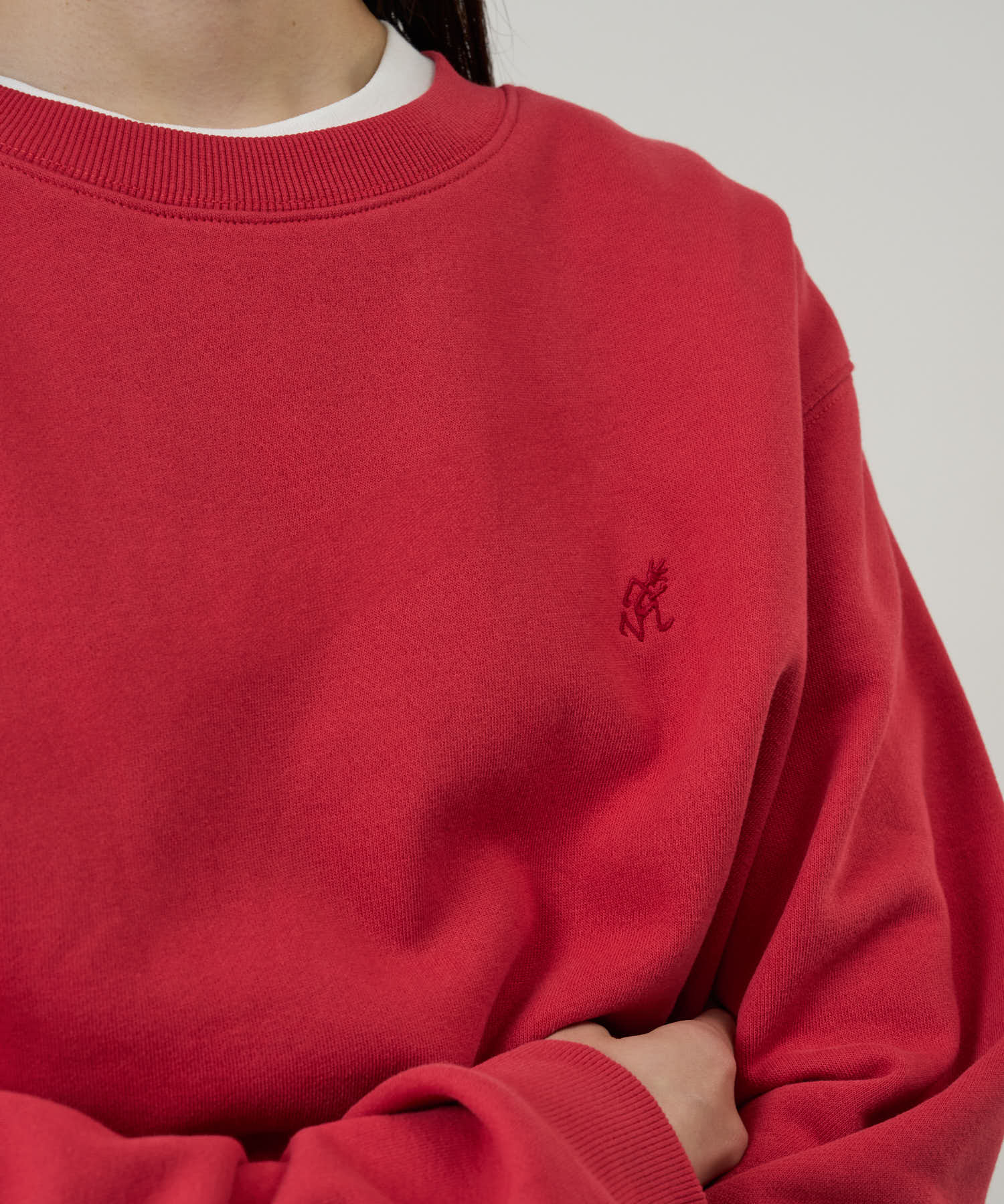Gramicci One Point Crew Sweatshirt (Crimson Red) - Image 3