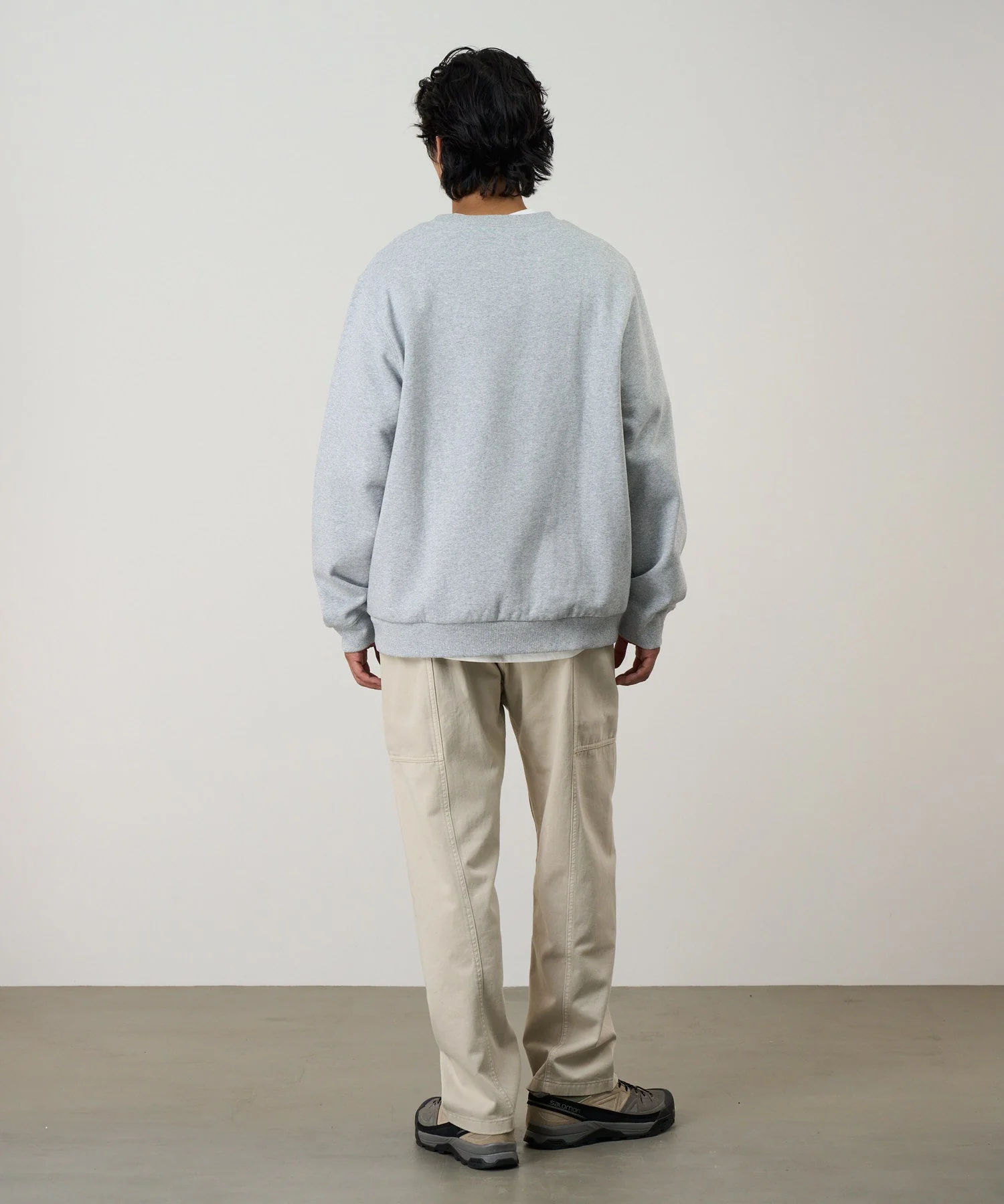 Gramicci One Point Crew Sweatshirt (Heather Grey) - Image 5