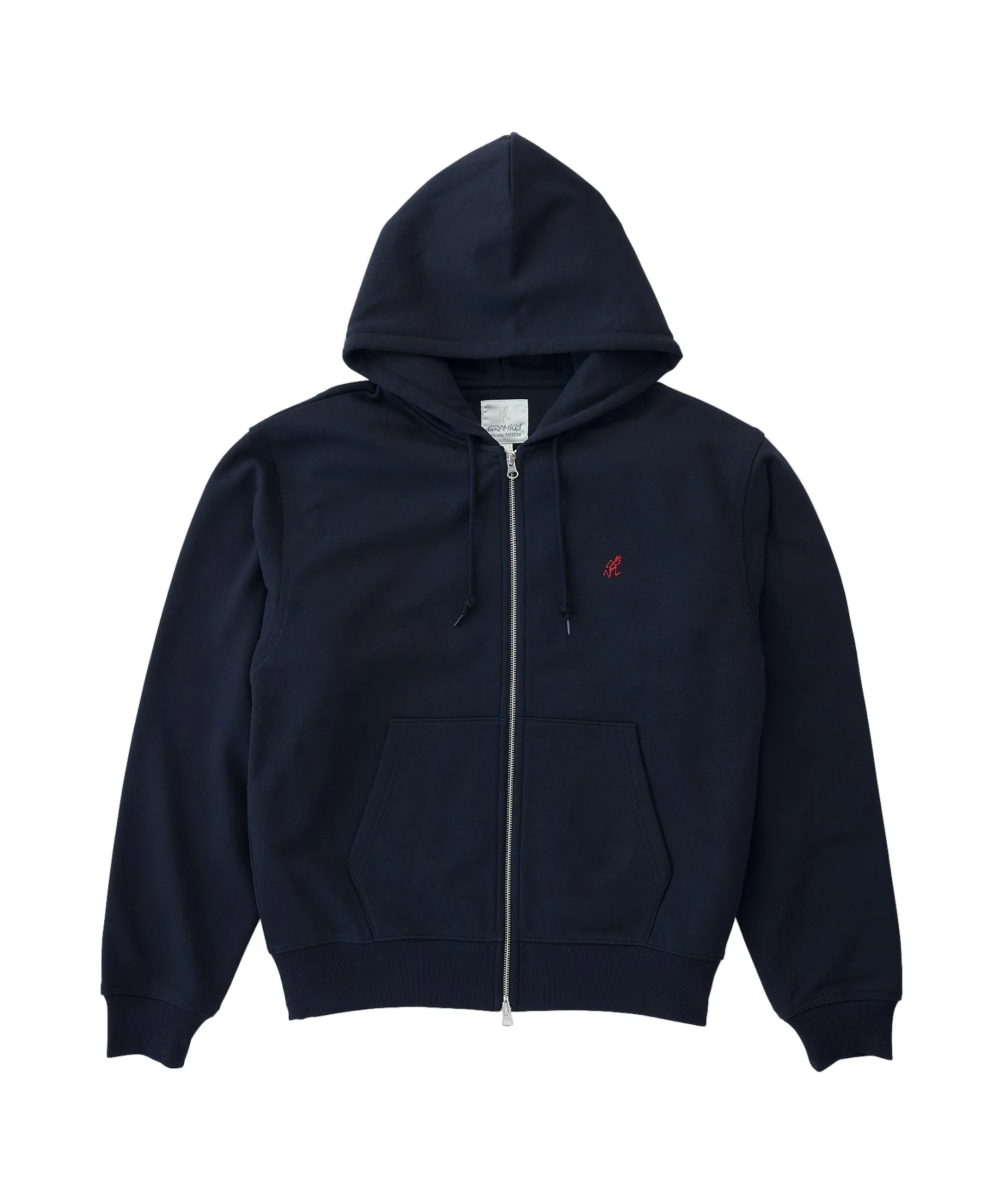 Gramicci One Point Zip Hooded Sweatshirt (Dark Navy)