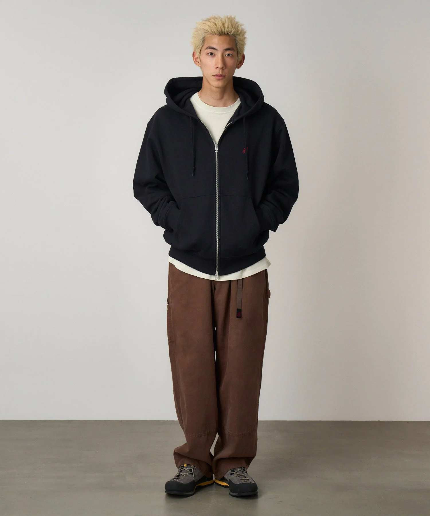 Gramicci One Point Zip Hooded Sweatshirt (Dark Navy) - Image 3