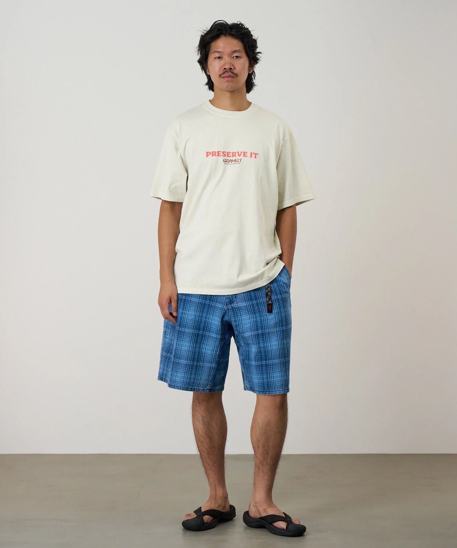 Gramicci Pigment Dyed Footprints Tee (Natural Pigment) - Image 3