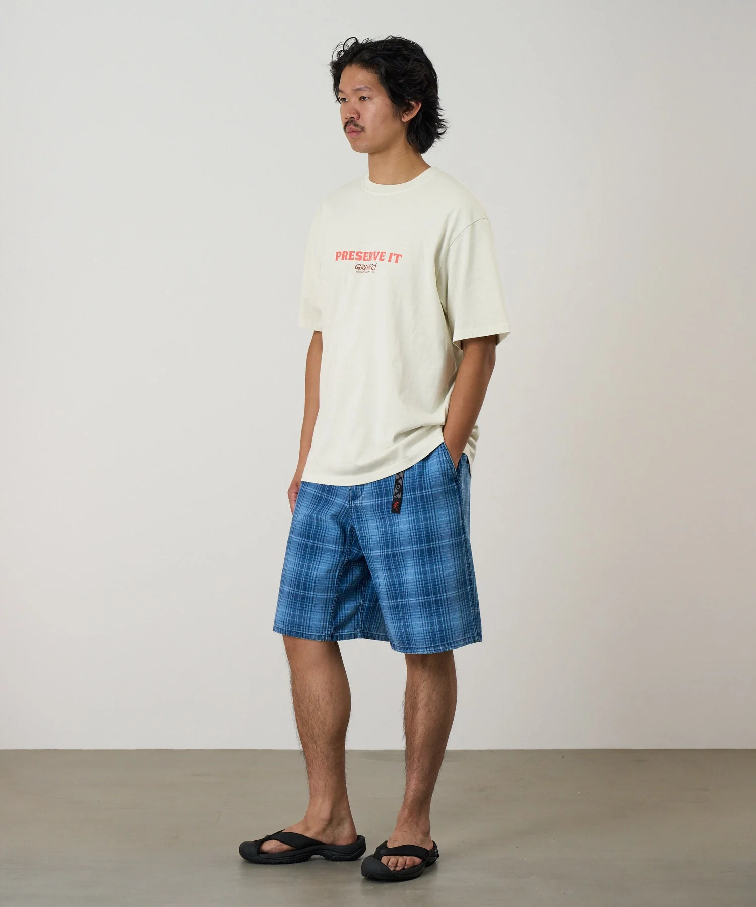 Gramicci Pigment Dyed Footprints Tee (Natural Pigment) - Image 4