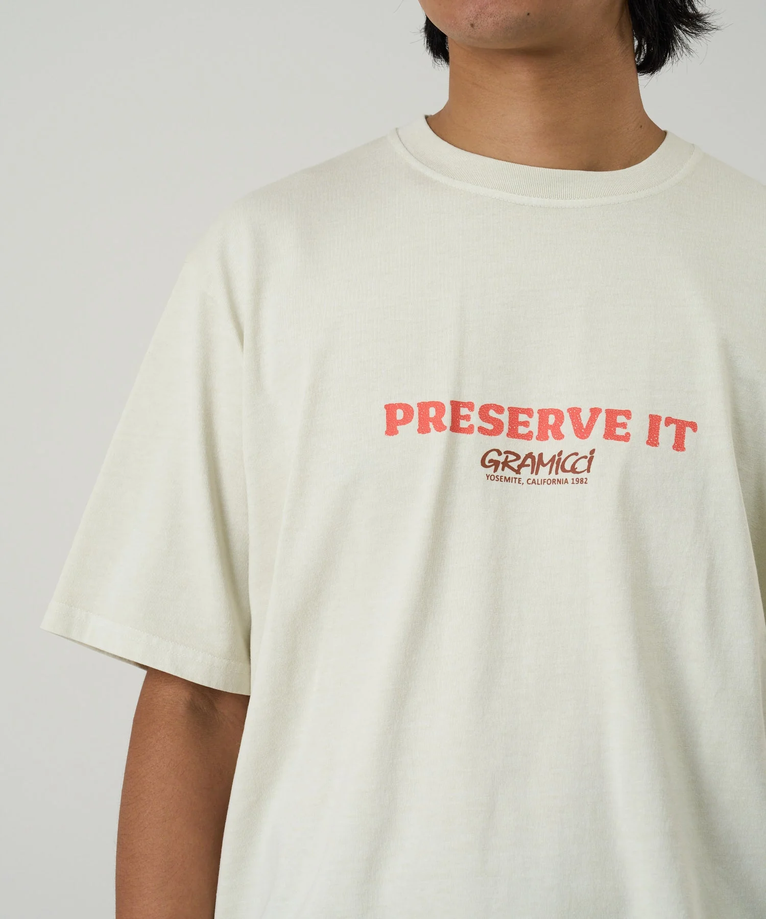 Gramicci Pigment Dyed Footprints Tee (Natural Pigment) - Image 6