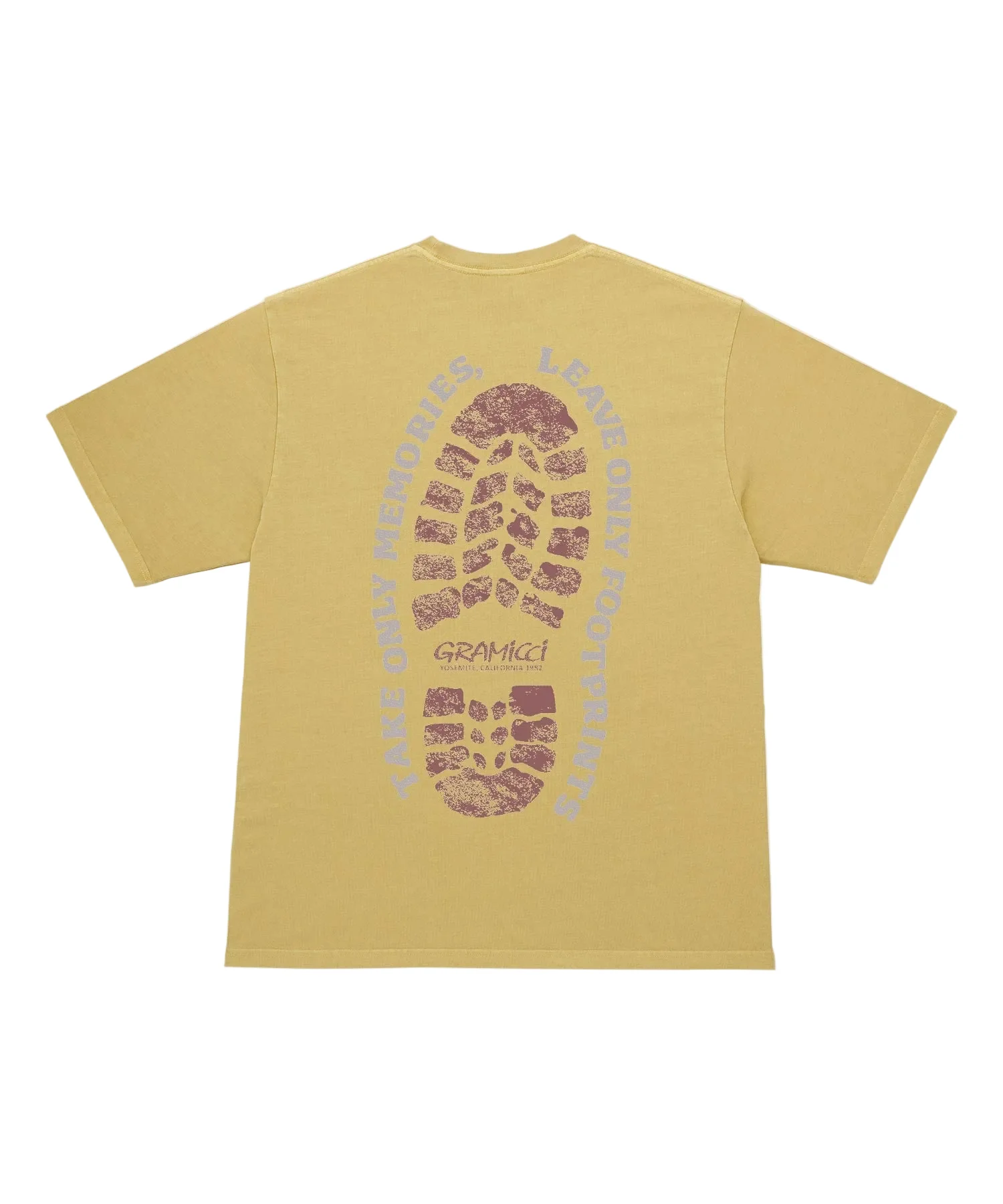 Gramicci Pigment Dyed Footprints Tee (Sulphur Pigment)