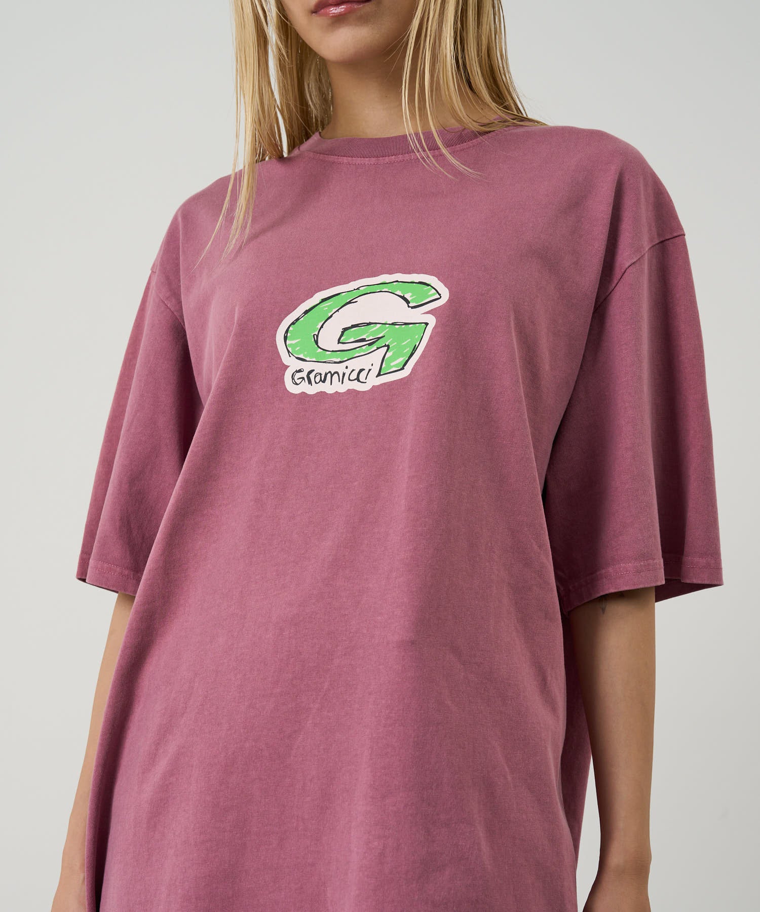 Gramicci Pigment Dyed G-Scribble Tee (Red Pigment) - Image 2