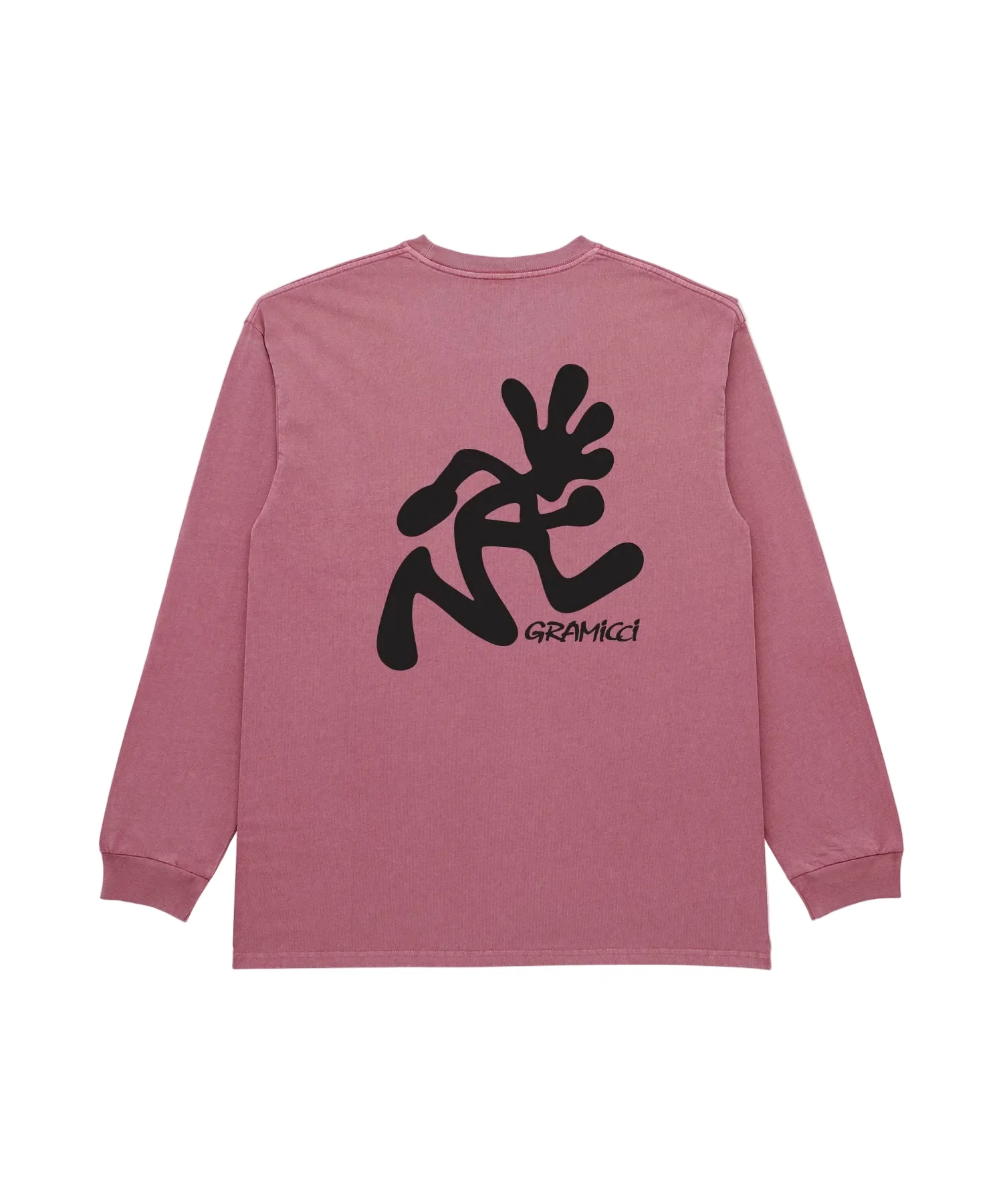 Gramicci Pigment Dyed Running Man Long Sleeve Tee (Red Pigment)