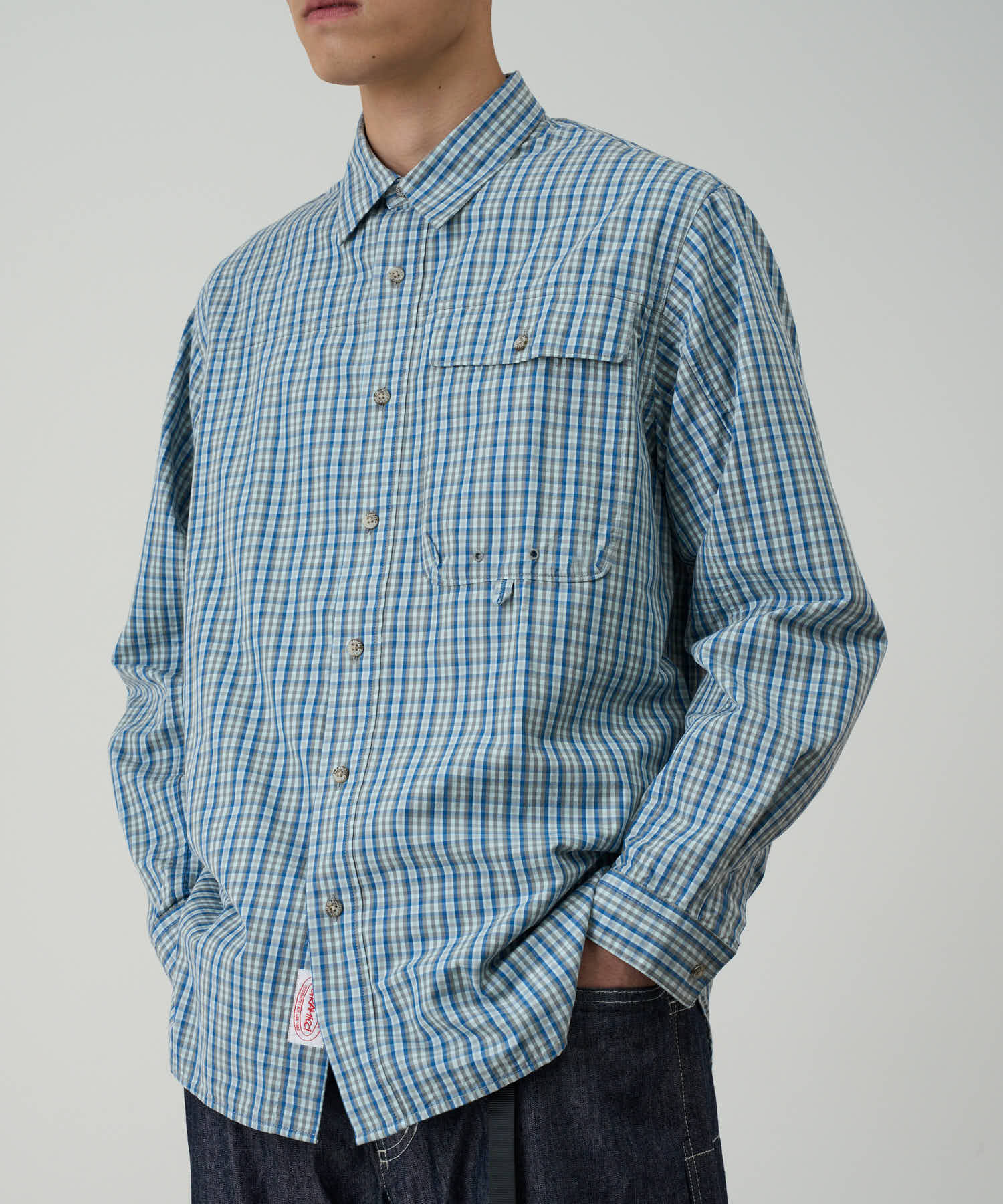 Gramicci Poplin Millwood Shirt (Blue) - Image 6