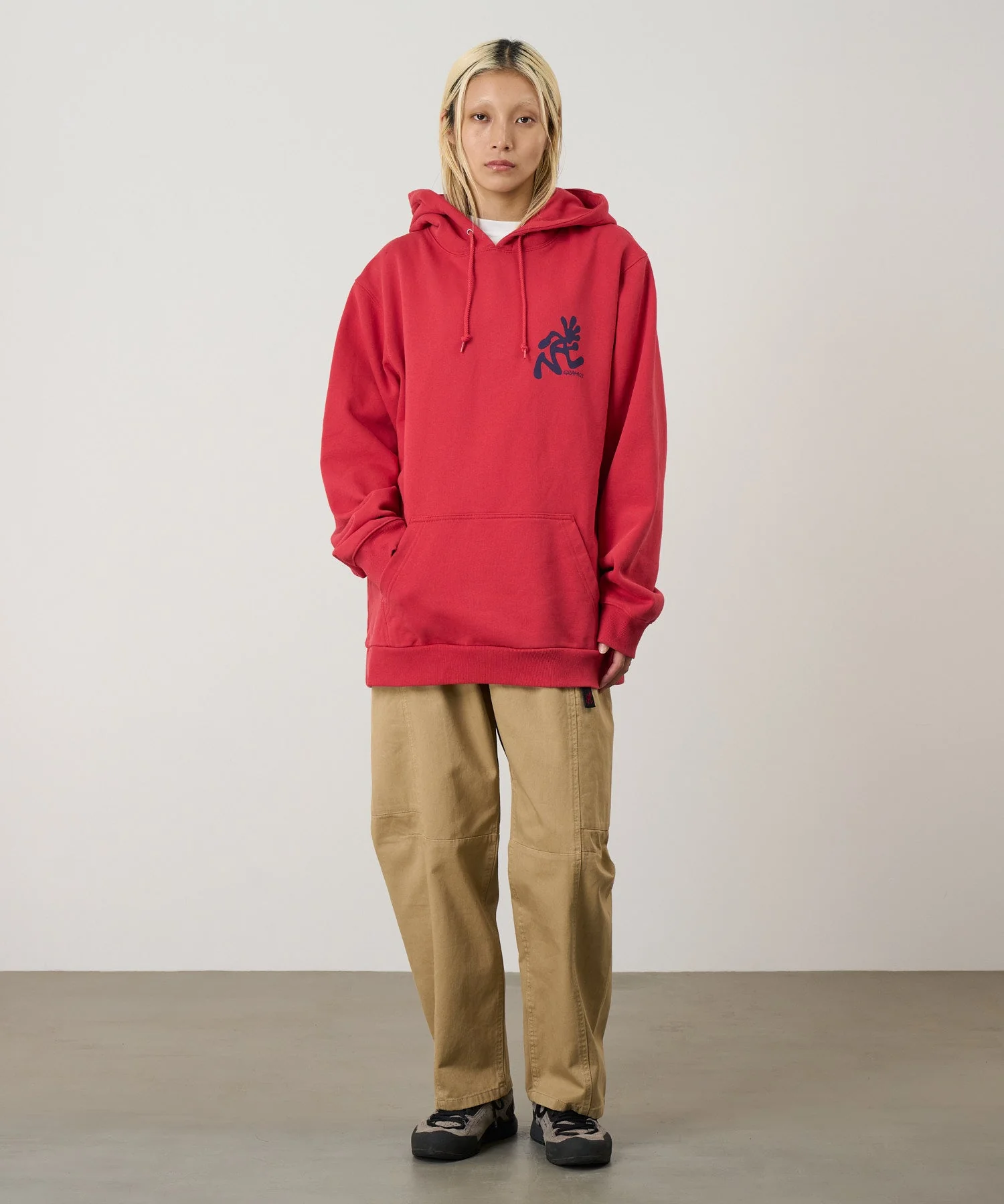 Gramicci Running Man Hooded Sweatshirt (Crimson Red) - Image 2