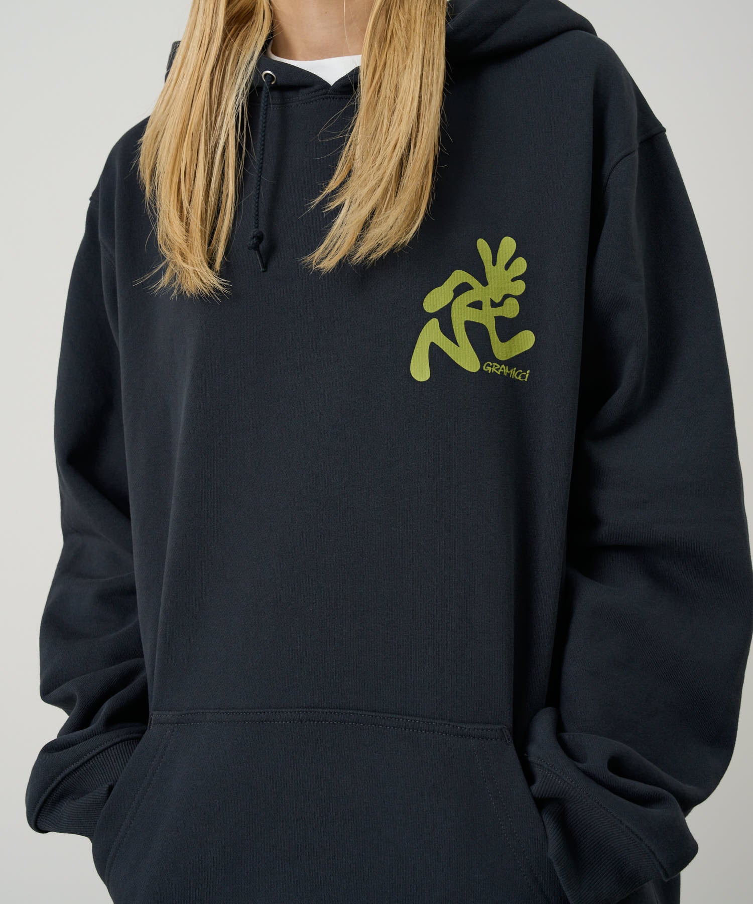Gramicci Running Man Hooded Sweatshirt (Vintage Black) - Image 3