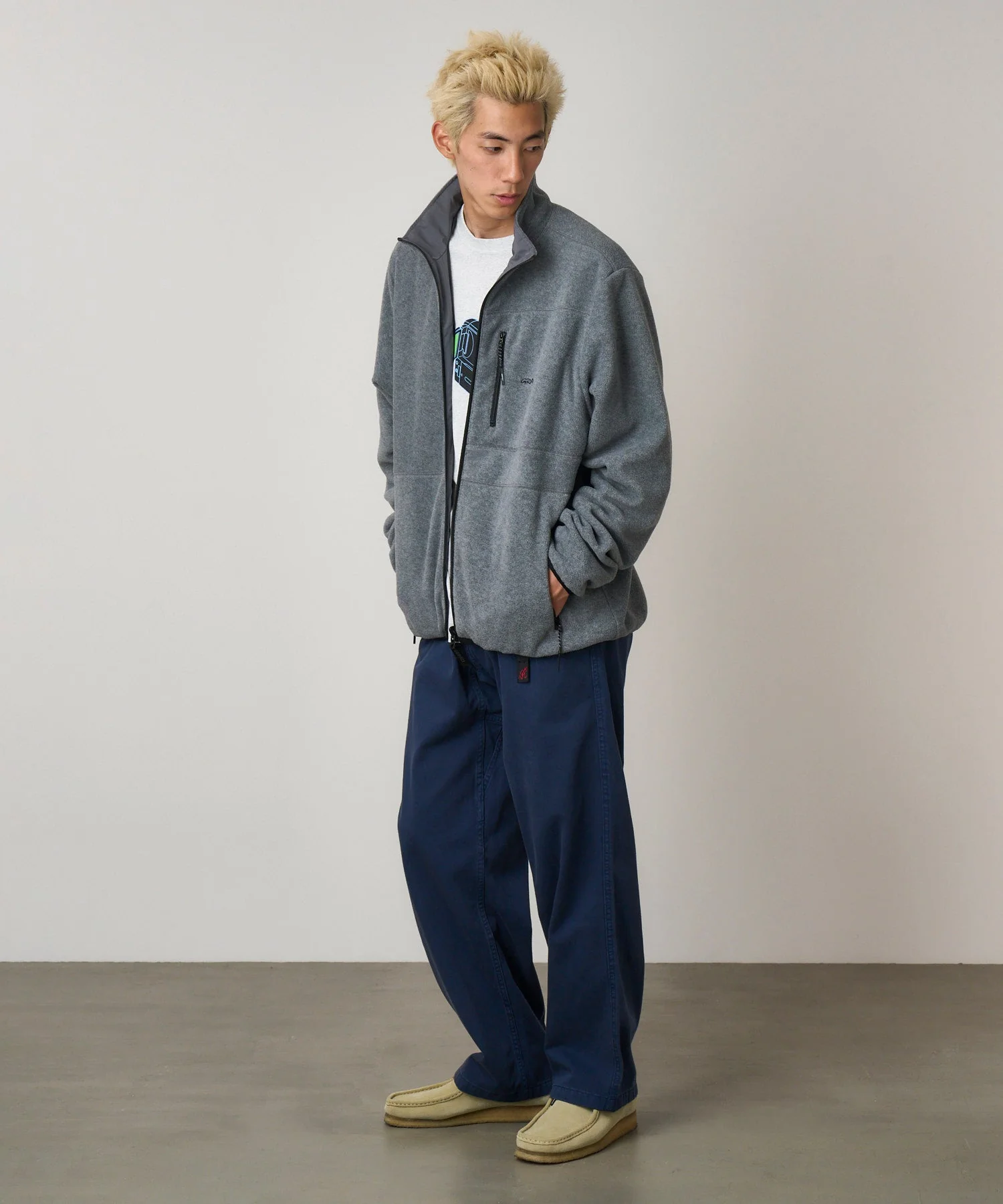 Gramicci Thermal Fleece Reversible Jacket (Heather Grey) - Image 3