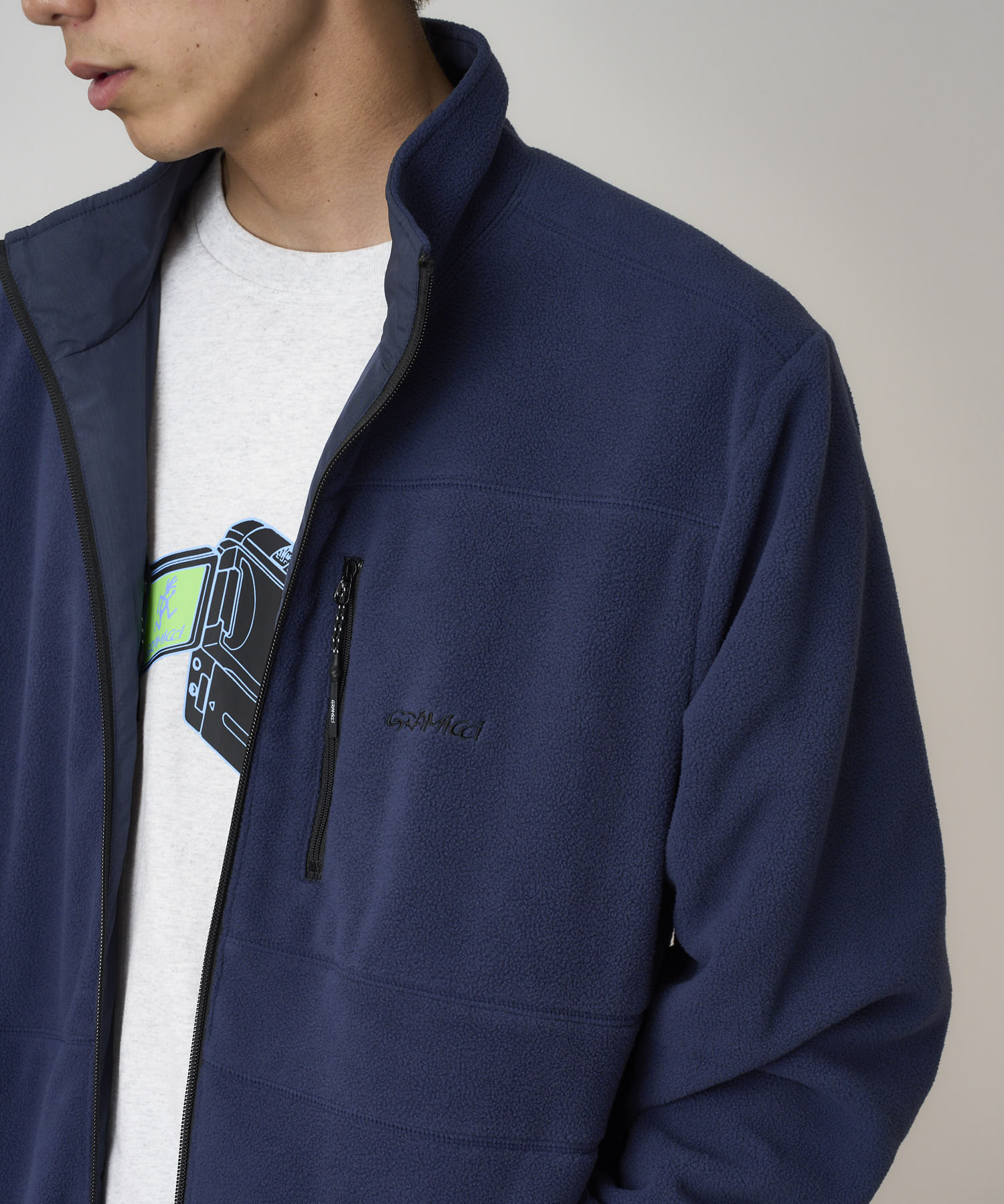 Gramicci Thermal Fleece Reversible Jacket (Navy) - Image 4