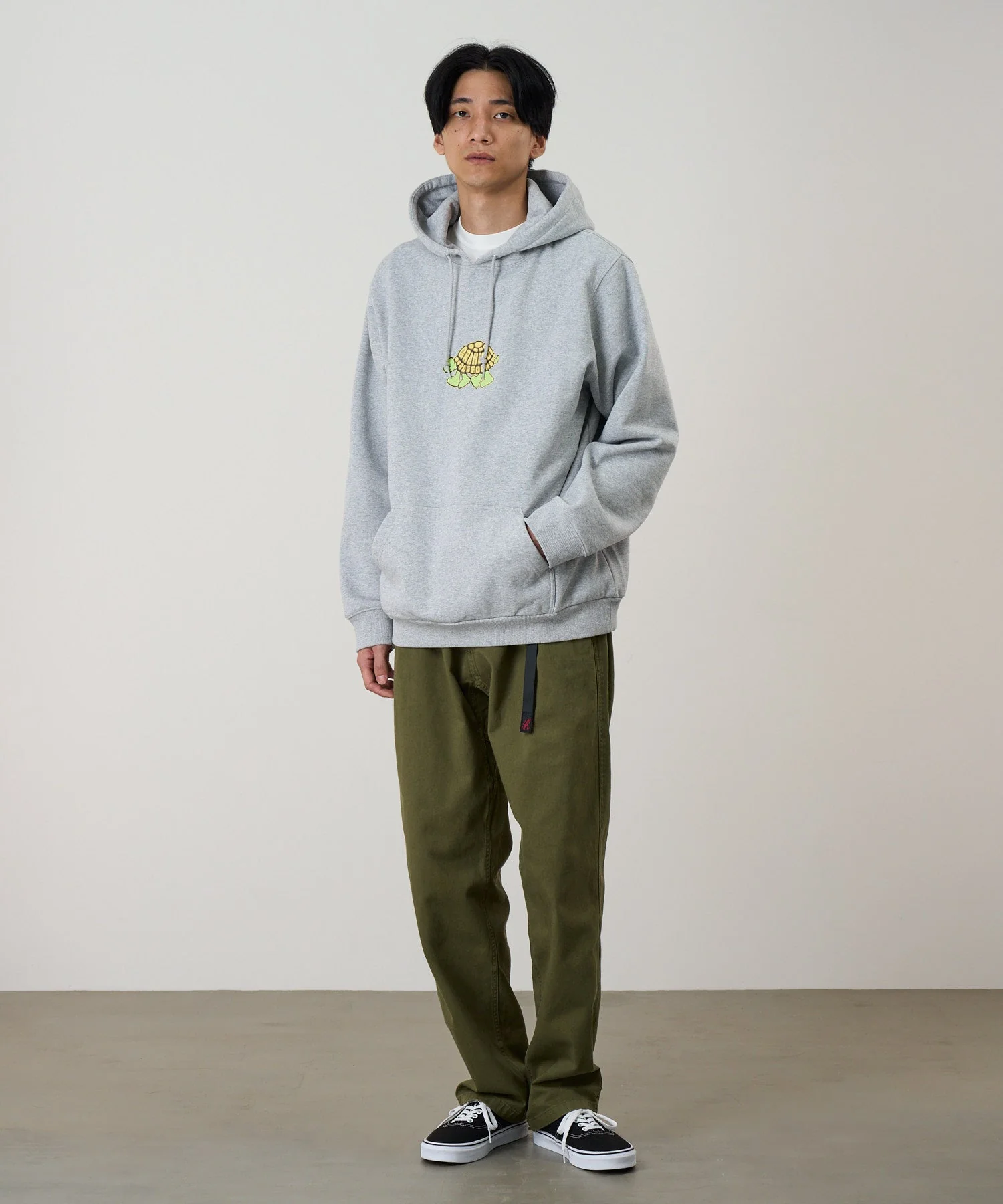 Gramicci Turtle Hooded Sweatshirt (Heather Grey) - Image 2