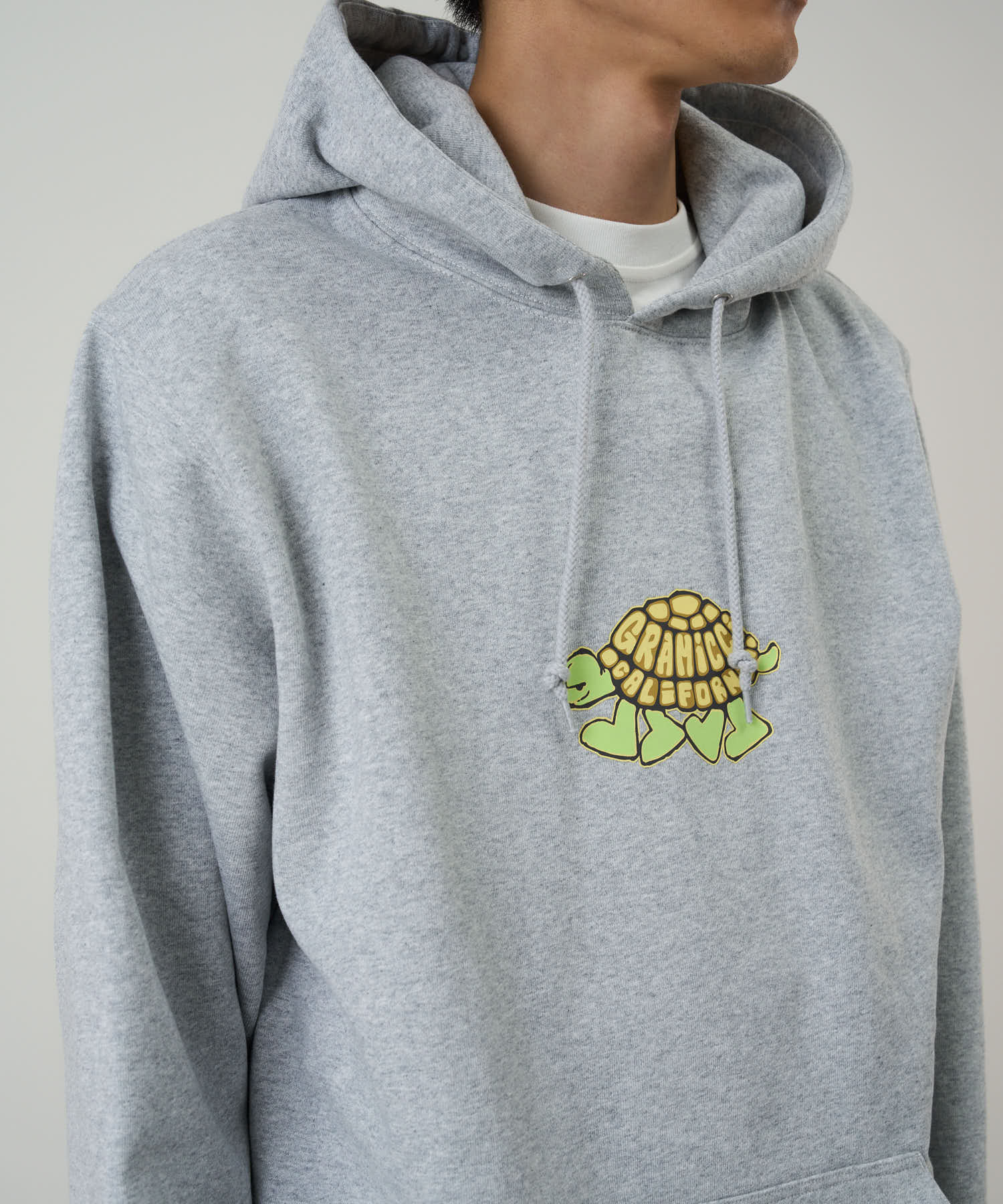 Gramicci Turtle Hooded Sweatshirt (Heather Grey) - Image 3