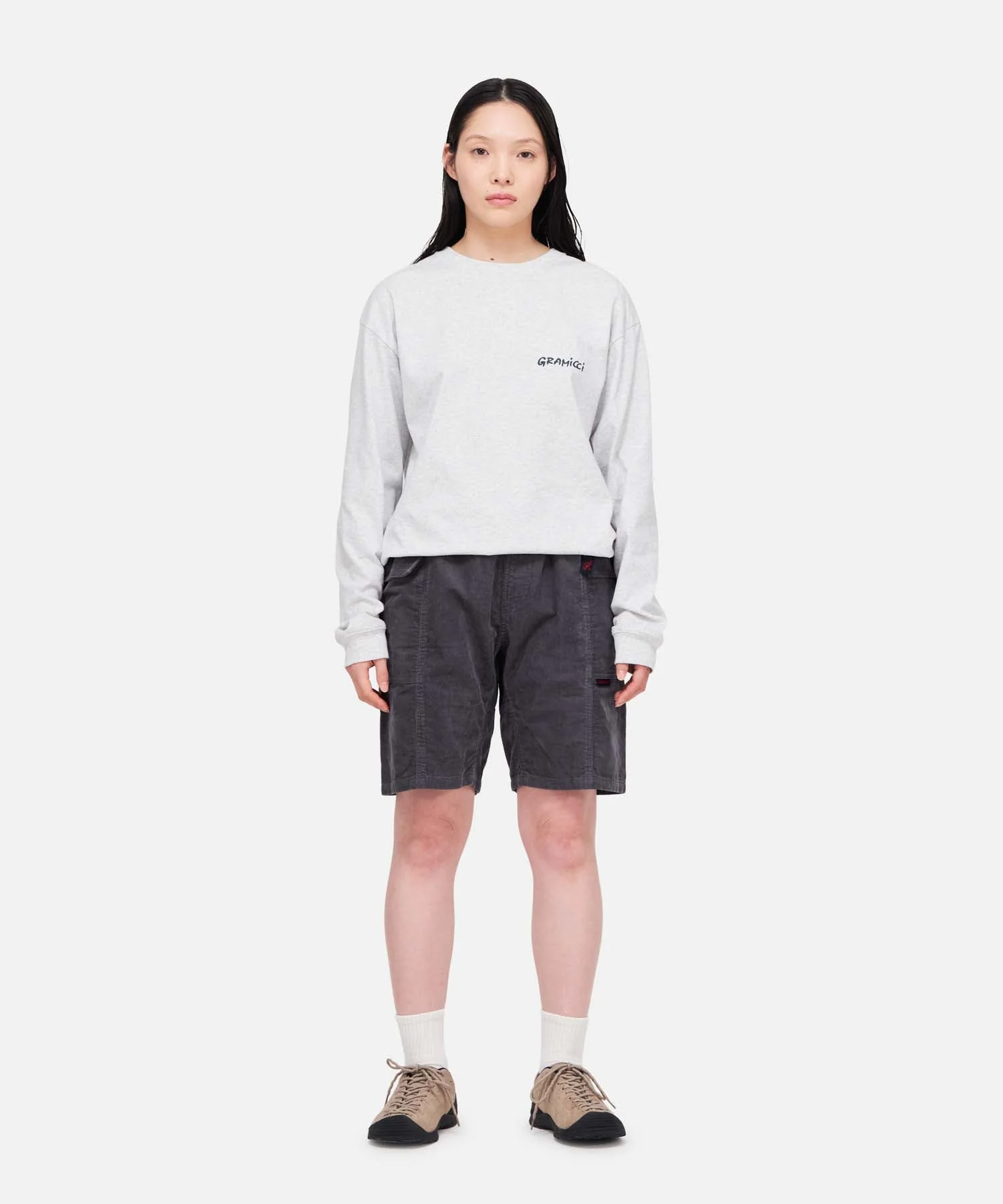 Gramicci Women's Corduroy Utility Shorts (Charcoal) - Image 2
